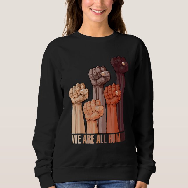 Camiseta We Are All Human Melanin Black Pride African Ameri (Frente)