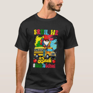 Camiseta We Back to School Gnome On School Bus Teachers Stu