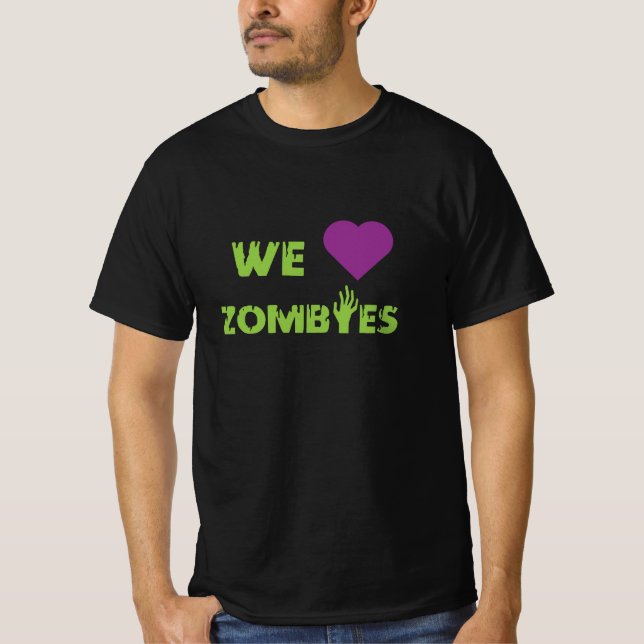 Camiseta We Love Zombies Horror Fan (Frente)