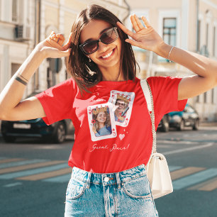 Camiseta We make a great pair custom photo valentines day