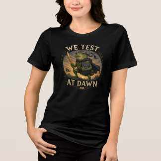 Camiseta We Test At Dawn Funny School Frog Teacher Student 