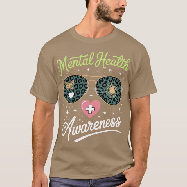 Camiseta We Wear I Wear Green Mental Health Awareness Month (Frente)