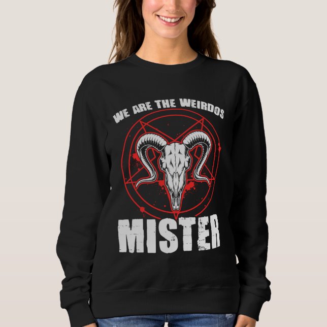 Camiseta We Weirdos Mister Satanic Witchcraft Baphomet Goth (Frente)