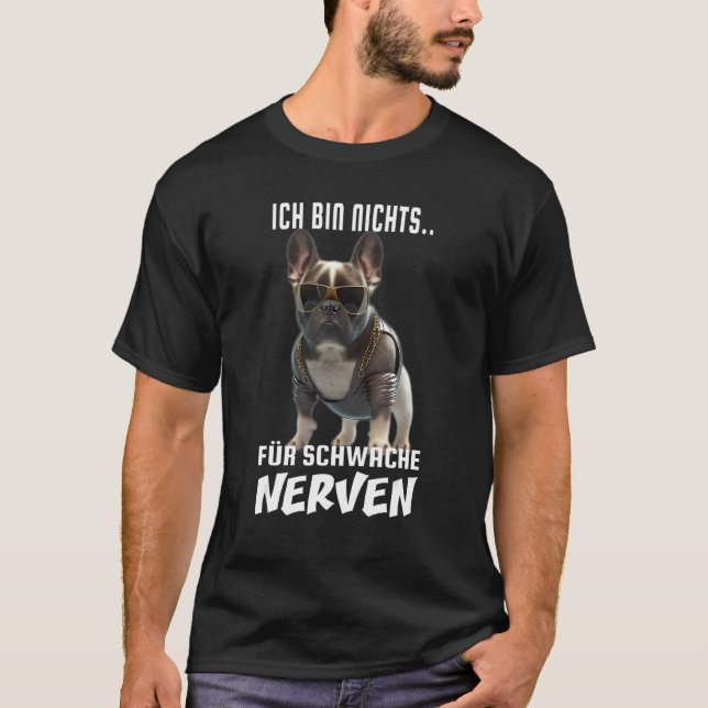 Camiseta Weak nerves  dog Frenchie French Bulldog 1 (Frente)