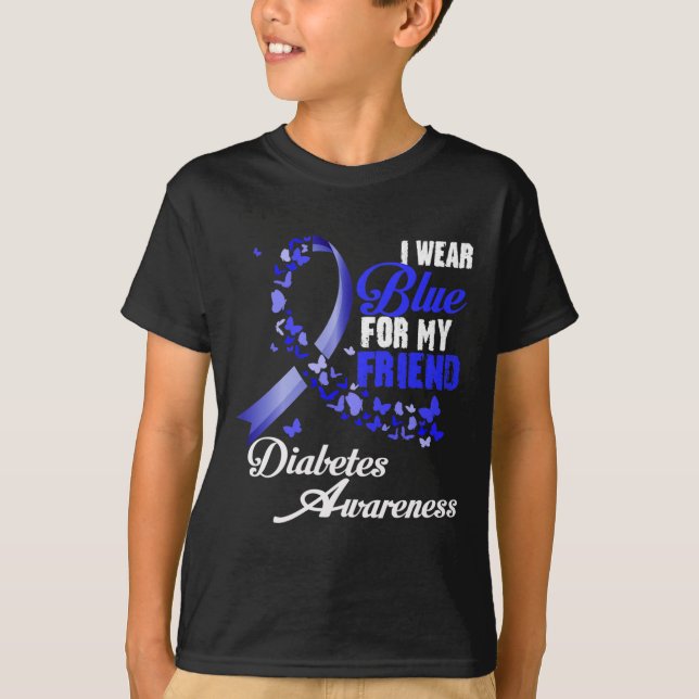 Camiseta Wear Blue For My Friend T1d Diabetes Awareness Blu (Frente)
