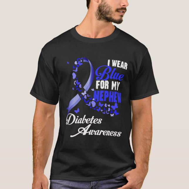 Camiseta Wear Blue For My Nephew T1d Diabetes Awareness Blu (Frente)