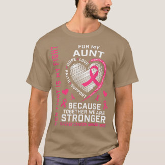 Camiseta Wear Pink Her Fight Is My Fight Aunt Breast Cancer