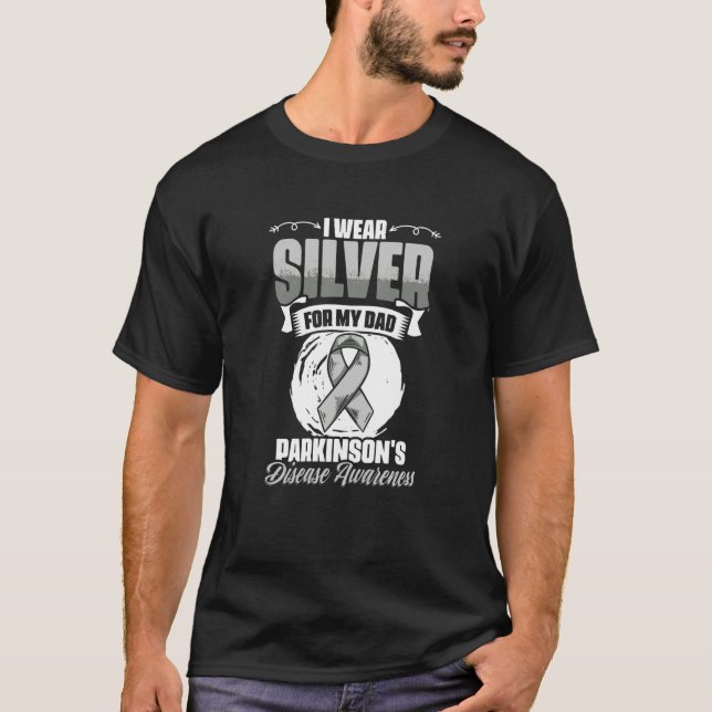 Camiseta Wear Silver For Dad PD Patients Parkinson's Diseas (Frente)