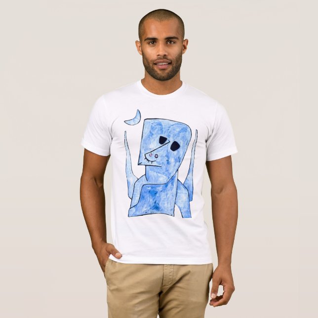 Camiseta Wearable Whimsy: O Candidato Anjo de Paul Klee (Frente Completa)