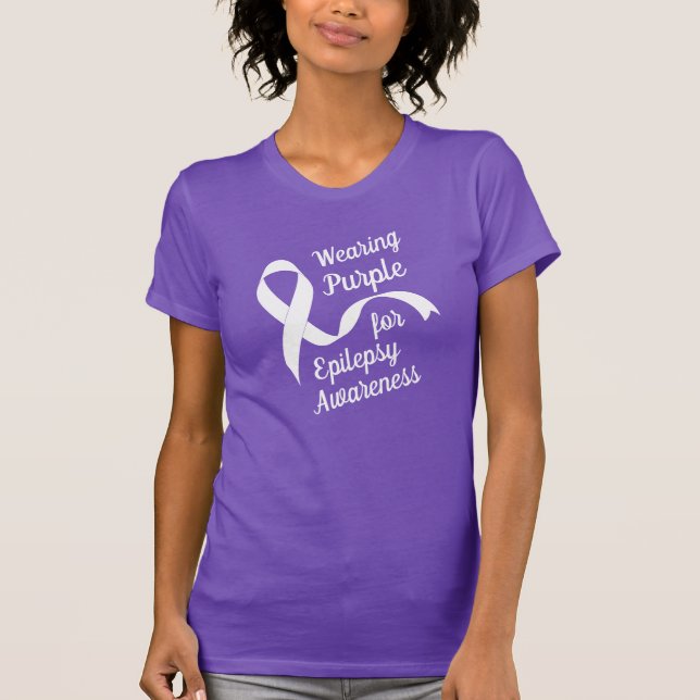 Camiseta Wearing Purple for Epilepsy Awareness (Frente)