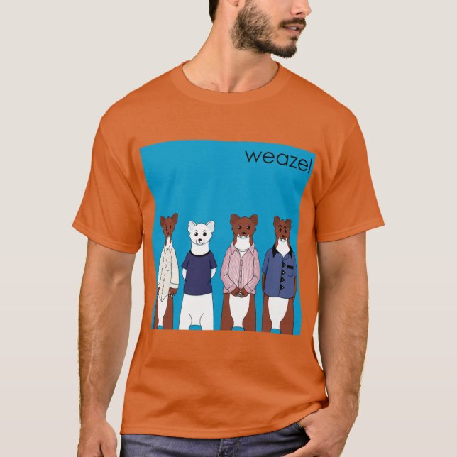 Camiseta Weasel Blue Album retro funny (Frente)