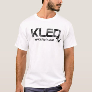 Camiseta Web branca do logotipo da tevê de KLEO