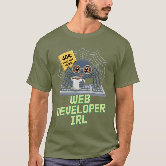 Camiseta Web Developer IRL – 404 Chill Not Found (Frente)