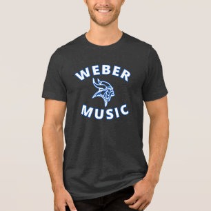 Camiseta Weber Music (letras brancas com contorno azul)