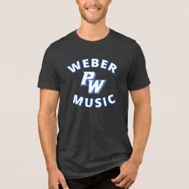 Camiseta Weber Music (texto azul) com novo logotipo PW