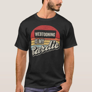 Camiseta Webtooning É Meu Cardio Vintage Retro Webtoon
