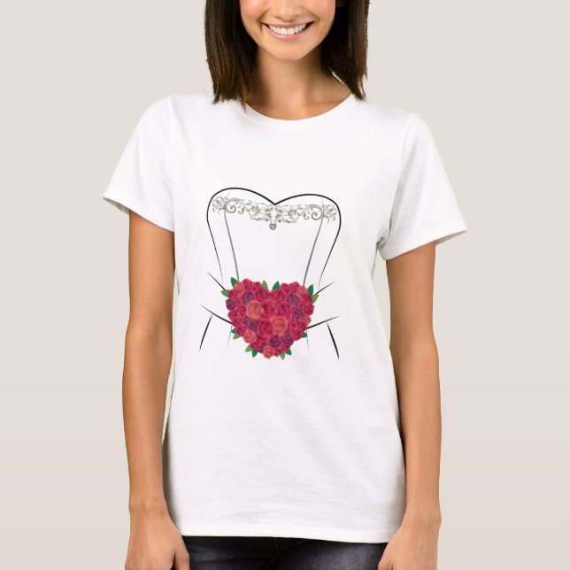 Camiseta Wedding Dress T Shirt, Simple Marriage Bridal Show (Frente)