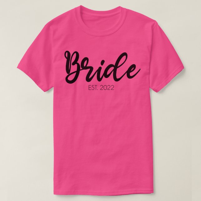 Camiseta Wedding Matching Gifts Bride Est  (Frente do Design)