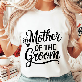 Camiseta Wedding Mother of the Groom Bachelor Heart Diamond
