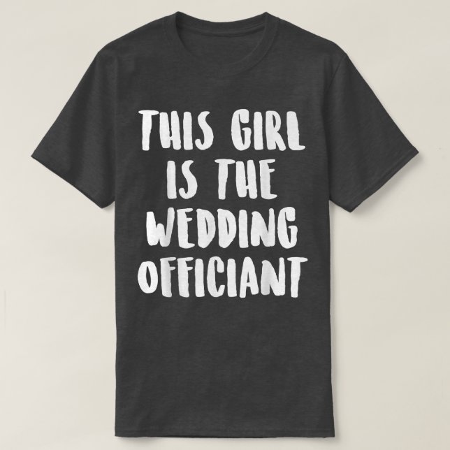 Camiseta Wedding Officiant This Internet Ordained Minister  (Frente do Design)