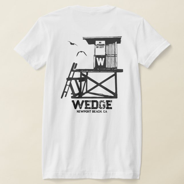Camiseta Wedge Tower (Mulheres)  Newport Beach, Ca (Postura das costas)