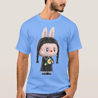 Camiseta Wednesday Adams Labubu girl vintage