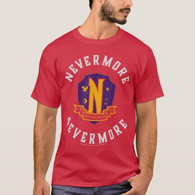 Camiseta Wednesday Season 2 Nevermore 4 Evermore School Emb (Frente)