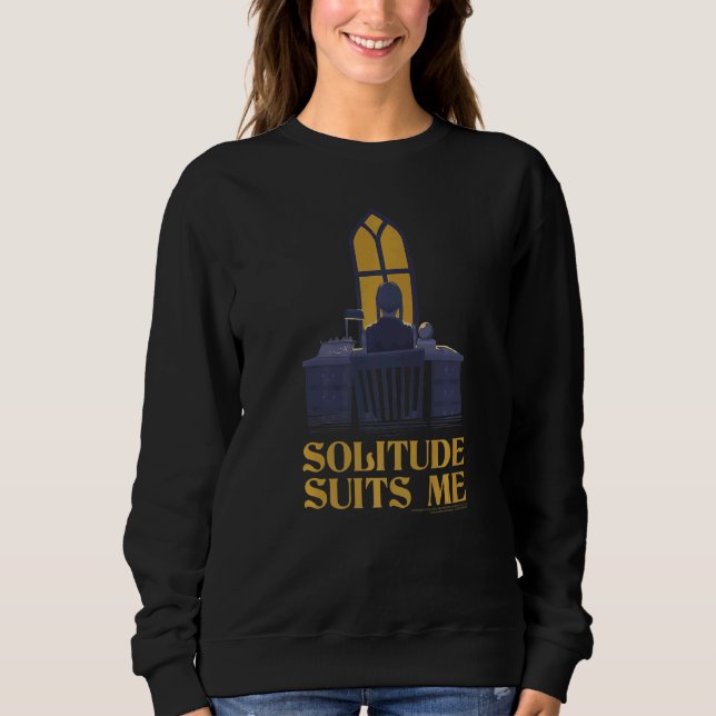 Camiseta Wednesday Solitude Suits Me Quote Poster   (Frente)