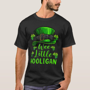 Camiseta Wee Little Hooligan Dia de São Patrício Lucky Clov