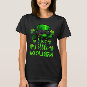 Camiseta Wee Little Hooligan Shamrock Leprechaun Rua Patric