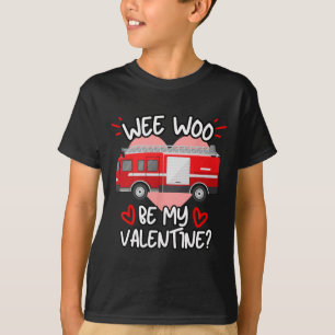 Camiseta Wee Woo Seja Meu Namorado Caminhão De Bombeiros Bo