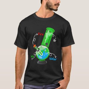 Camiseta Weed Bong Elets Fire Water Air ThSmoking Anatomy