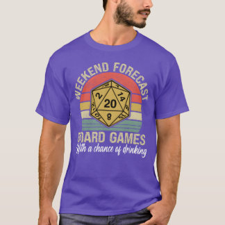 Camiseta Weekend Forecast Board Games And Drinking family v