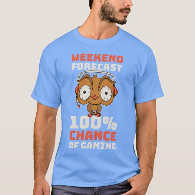 Camiseta Weekend Forecast Gaming Funny Gamer Gift funny boy (Frente)