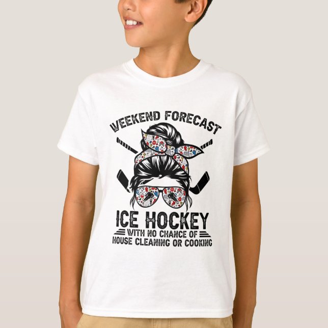 Camiseta Weekend Forecast Ice Hockey With No Chance Of  (Frente)