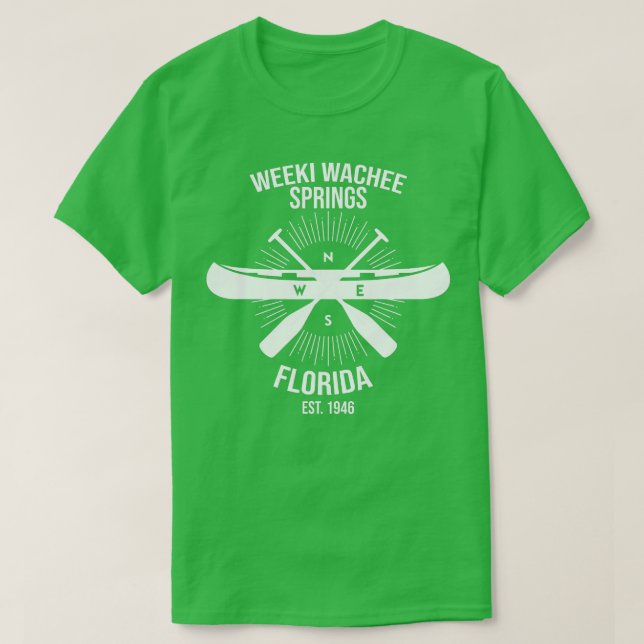 Camiseta Weeki Wachee Primavera State Park Florida Canoing  (Frente do Design)