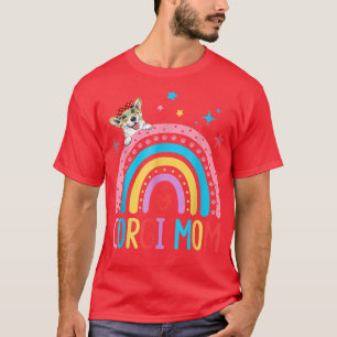 Camiseta Weenie Mama Cute Corgi Dog Mom Puppy Paw Print Rai