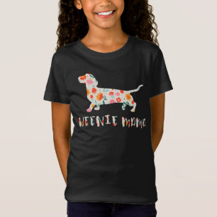 Camiseta Weenie Mama Dachshund floral