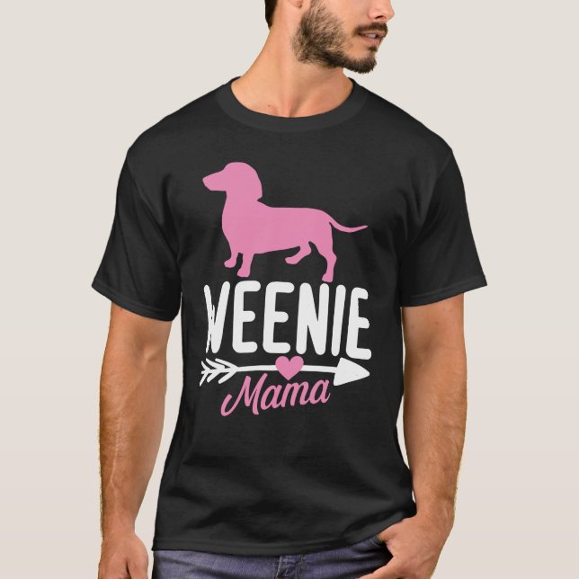 Camiseta Weenie Mama - Dachshund Lover (Frente)