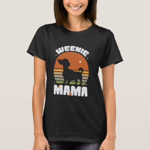 Camiseta Weenie Mama Funny Dachshund Mãe Vintage Wiener Dog