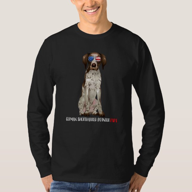 Camiseta Weenie Papa Alemão - Cão Pai de Ponteiro de Baixo (Frente)