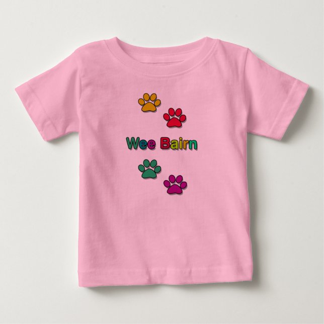 Camiseta Weiber Paw Print Tshirt para crianças (Frente)