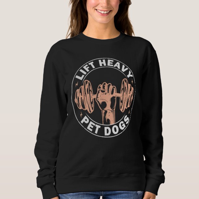 Camiseta Weightlifter Weightlifting Lift Heavy Pet Dogs (Frente)