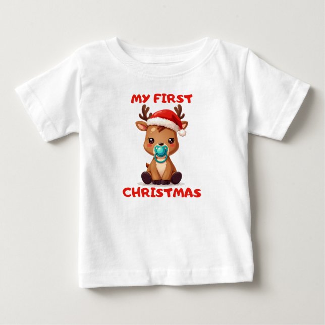Camiseta Weihnachts Baby Rentier - My first Christmas (Frente)