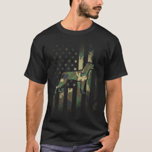 Camiseta Weimaraner Camo American Flag USA