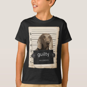 Camiseta Weimaraner Caneca de cão baleada com cão mau