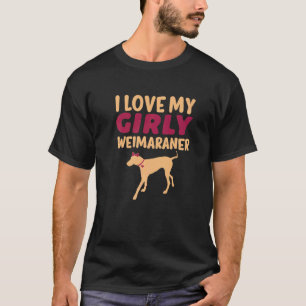 Camiseta Weimaraner Canine Girl Dog Girly Gender Reveal Cu