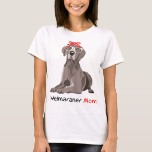 Camiseta Weimaraner Mãe Bandana Womens Weimaraner Cão