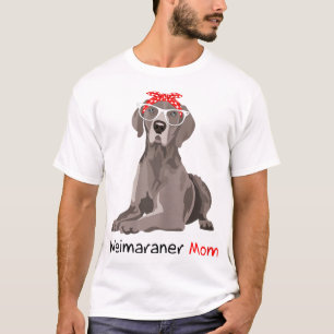 Camiseta Weimaraner Mãe Bandana Womens Weimaraner Cão
