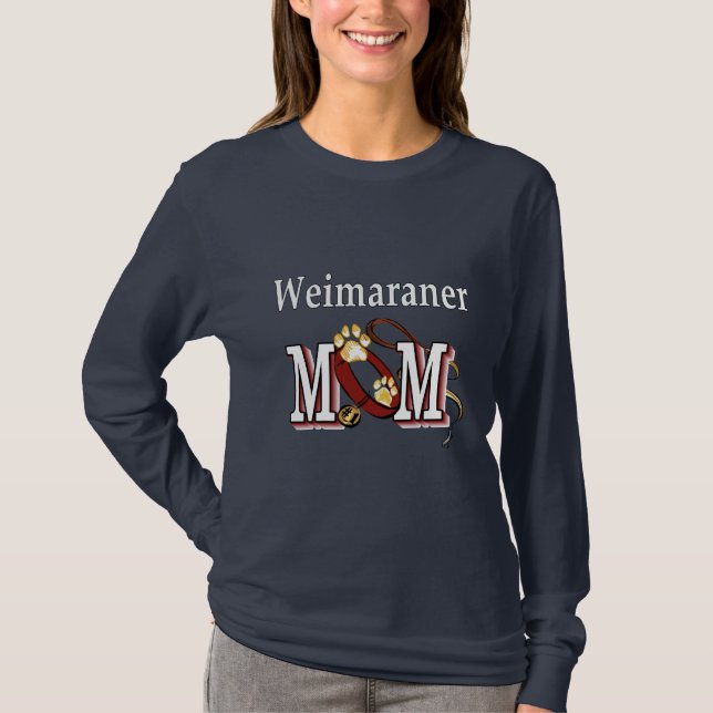 Camiseta Weimaraner Mamãe Gifts (Frente)
